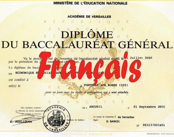 Bac francais premiere